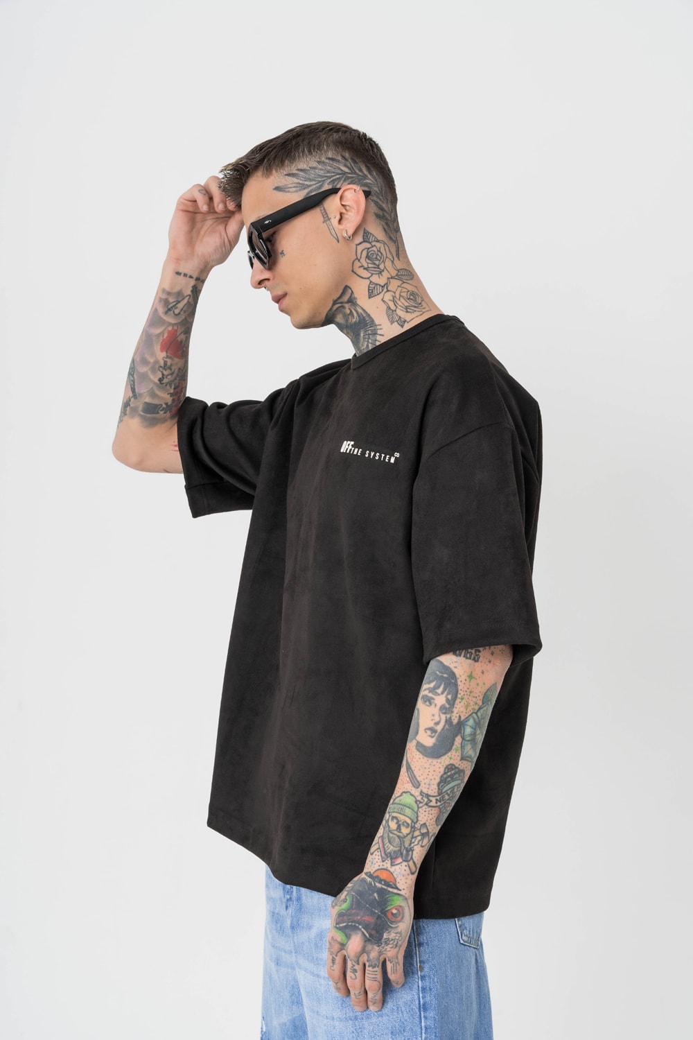 9Village Süet Oversize T-shirt