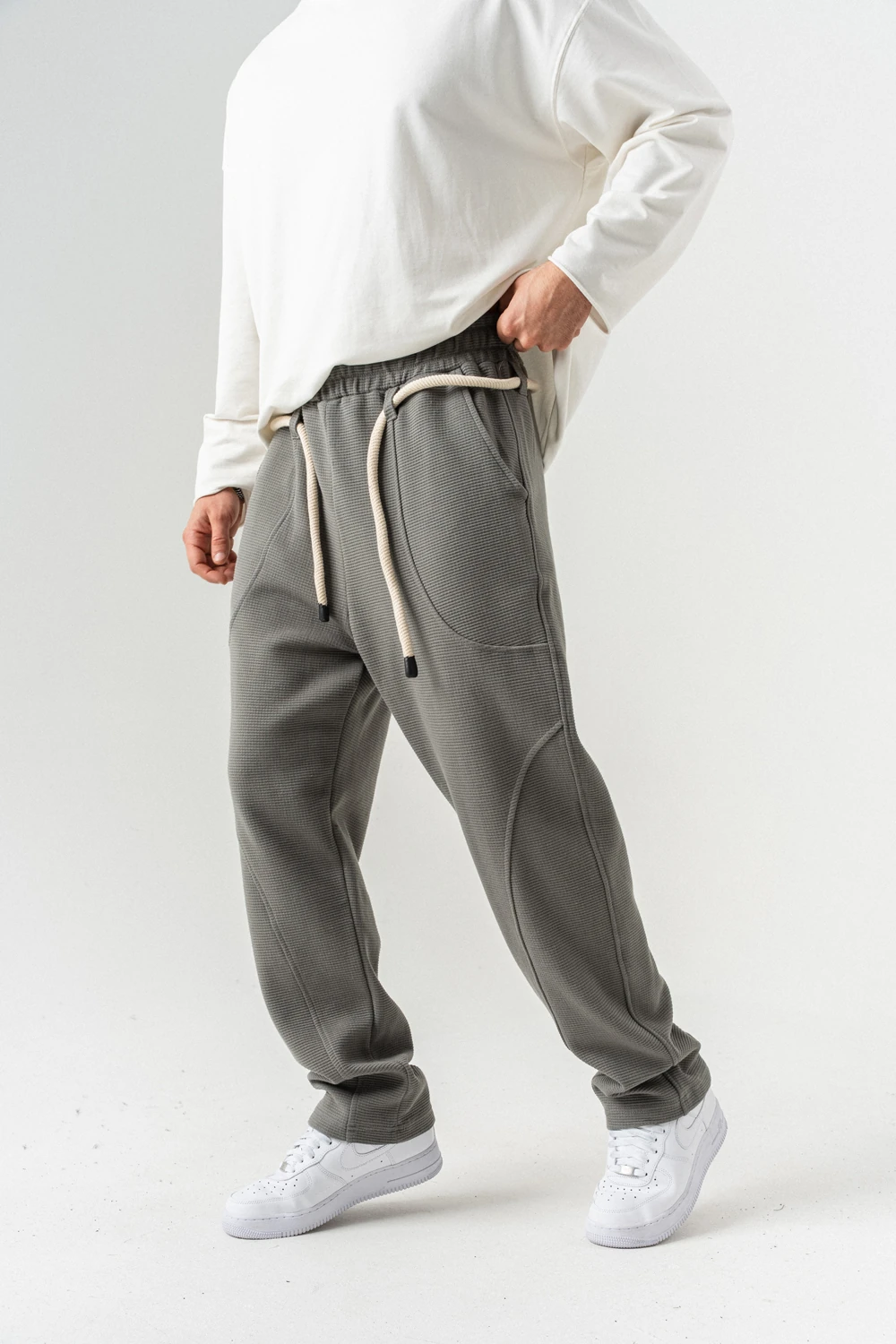 Hardpulse Halat Detaylı Baggy Eşofman Alt - Antrasit