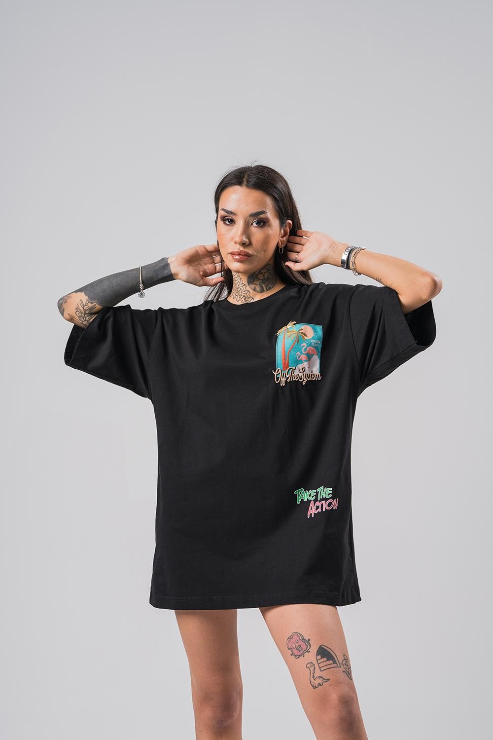 Memories  Bisiklet Yaka Oversize T-shirt