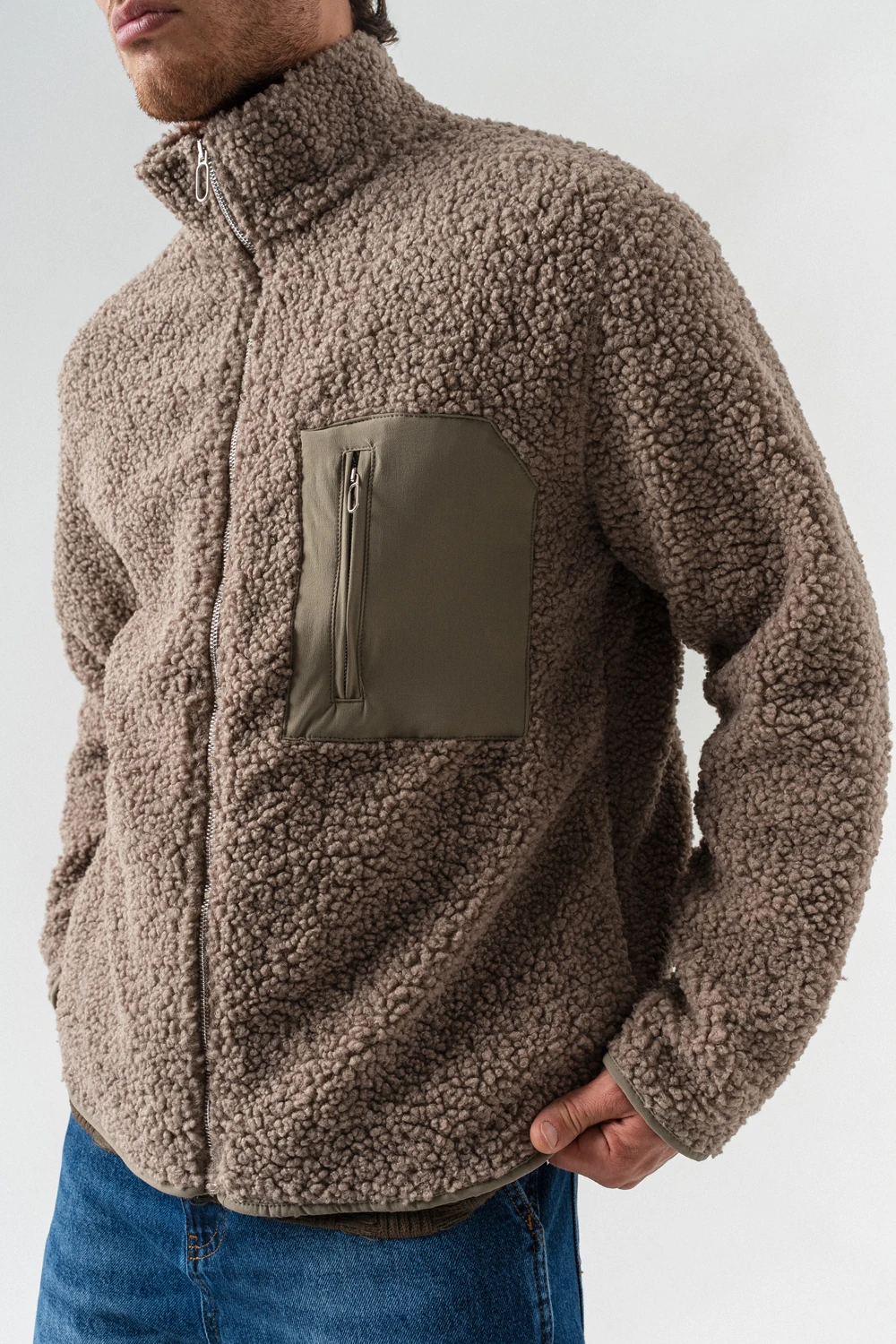 Midvoid Cep Detaylı Peluş Mont