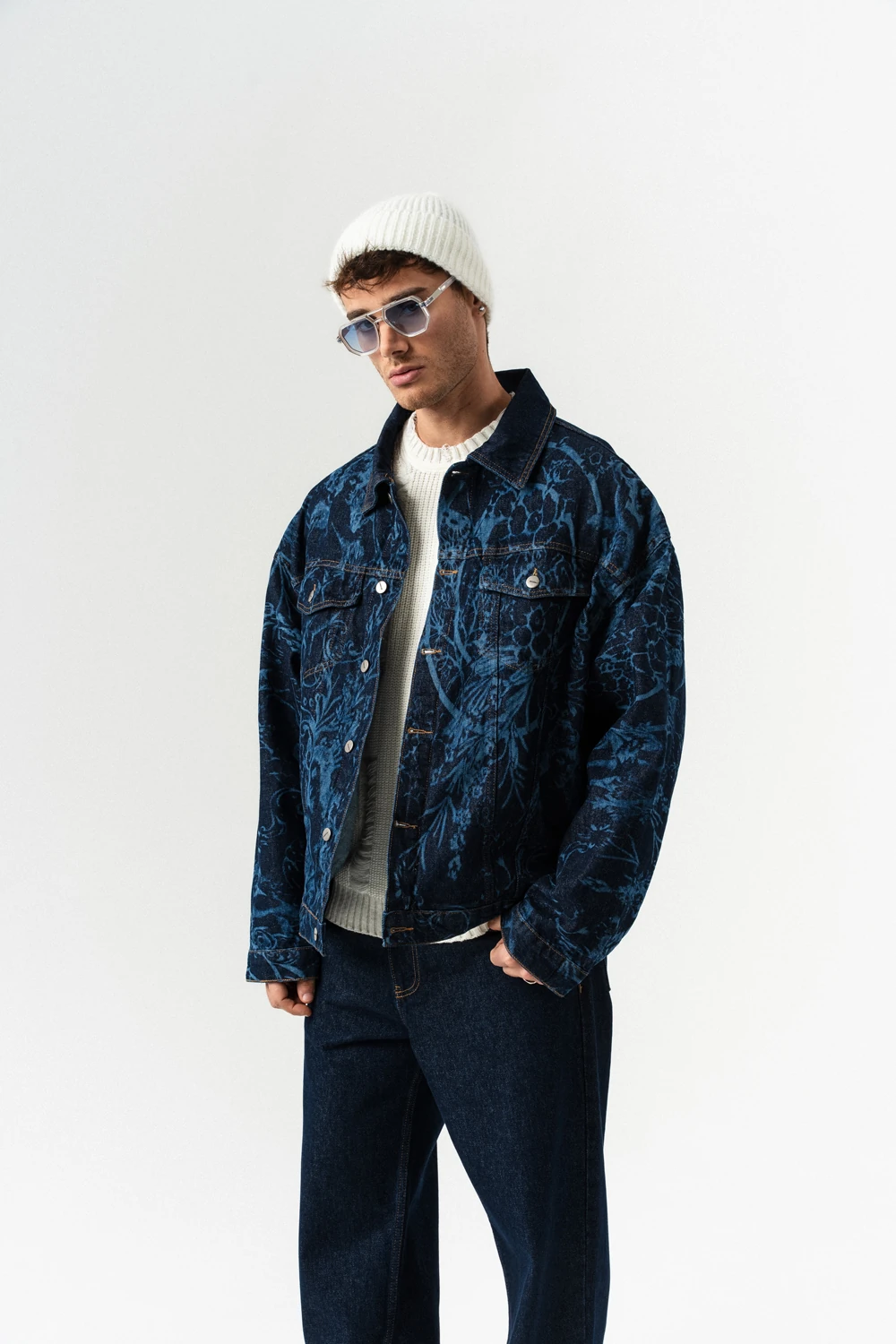 Angel Double Cep Detaylı Jean Ceket