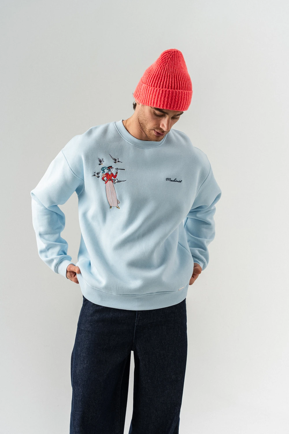 Painter Art Bisiklet Yaka Sweatshirt