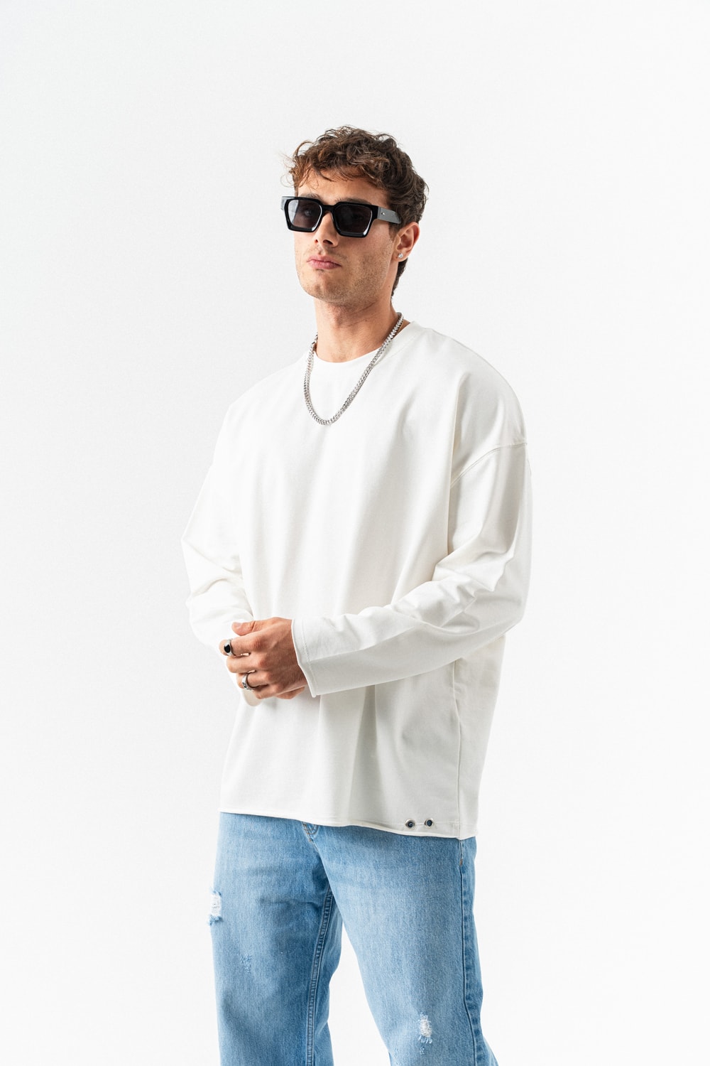 Seven Bisiklet Yaka Sweatshirt