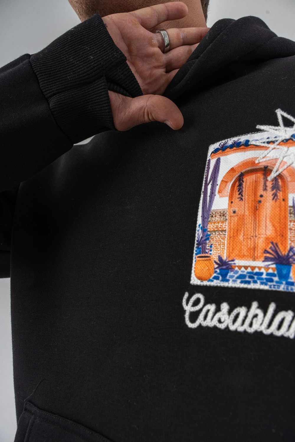 Casablanca Nakış ve Patch Detay Sweatshirt Hoodie