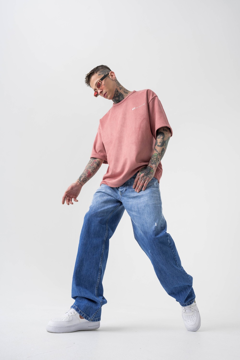 9Village Süet Oversize T-shirt