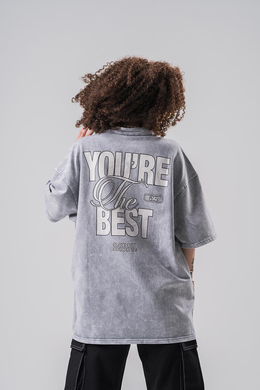 Best  Yıkamalı ve Fermuarlı Oversize T-shirt