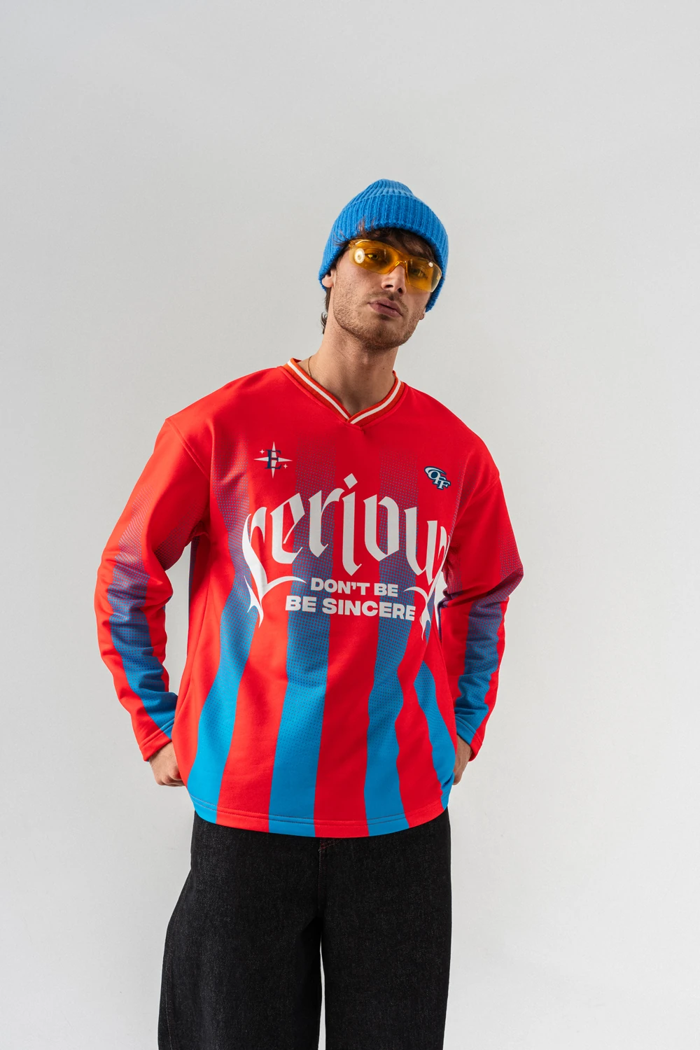 Offsystem V Yaka Uzun Kol Forma Sweatshirt