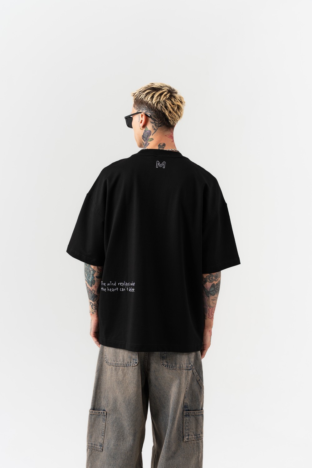 Heart Stitch Nakış Detay Oversize T-shirt