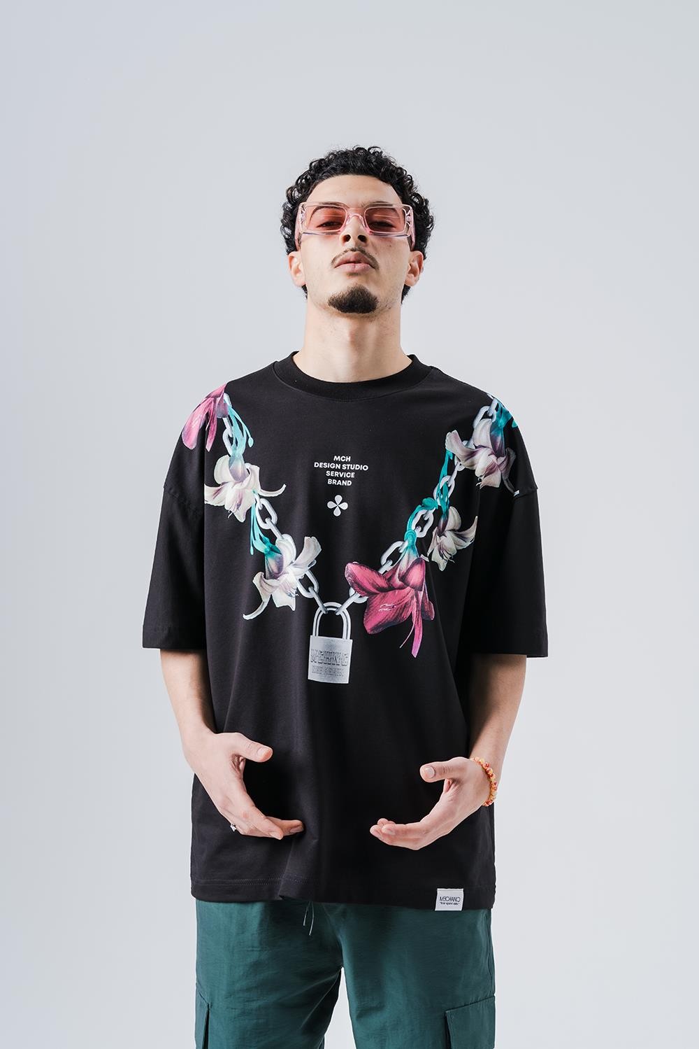 Chain  Bisiklet Yaka Oversize T-shirt