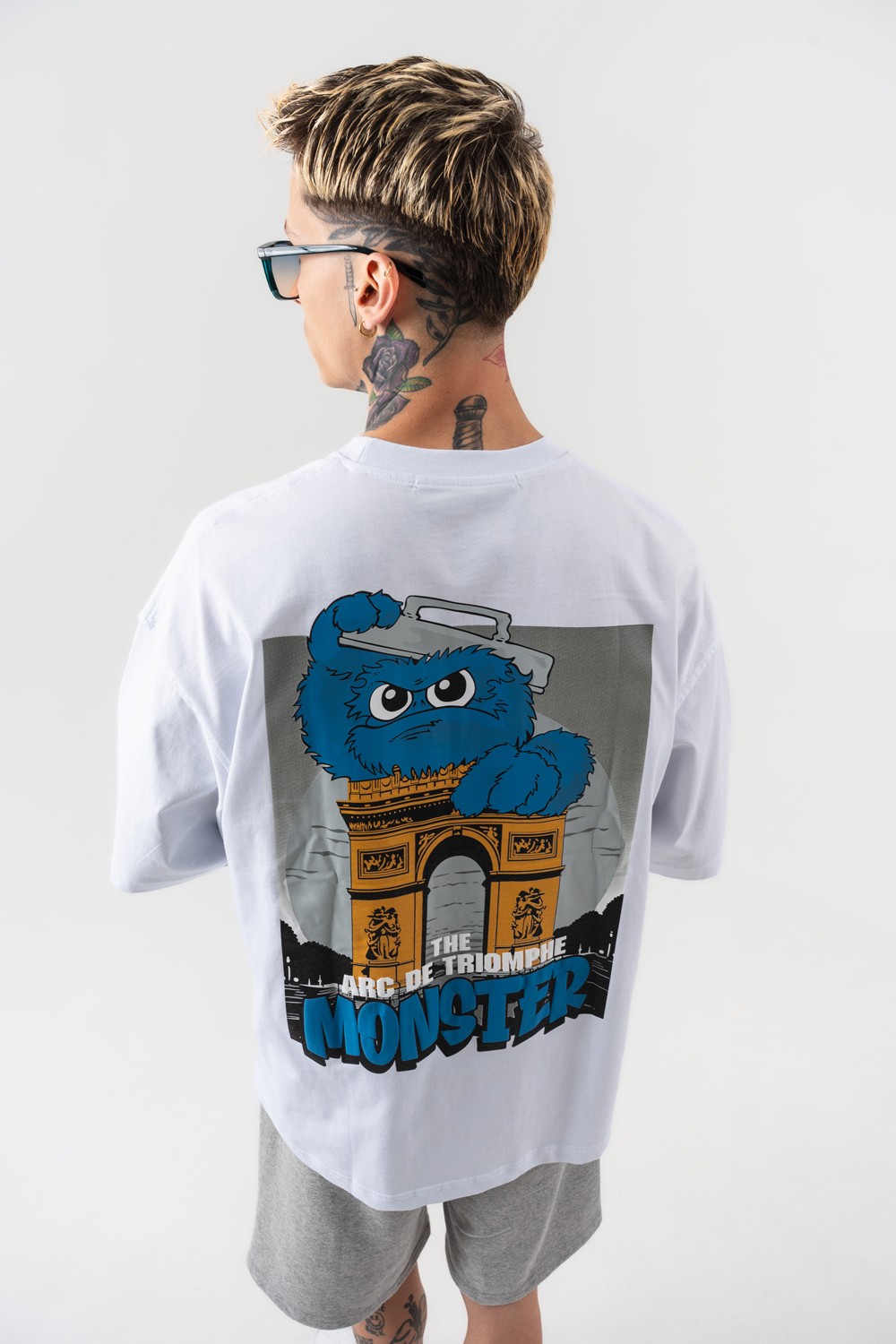 Monster Oversize T-shirt - Beyaz