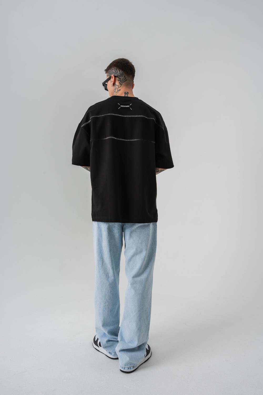 Stitch Base Dikiş Detaylı Oversize T-shirt
