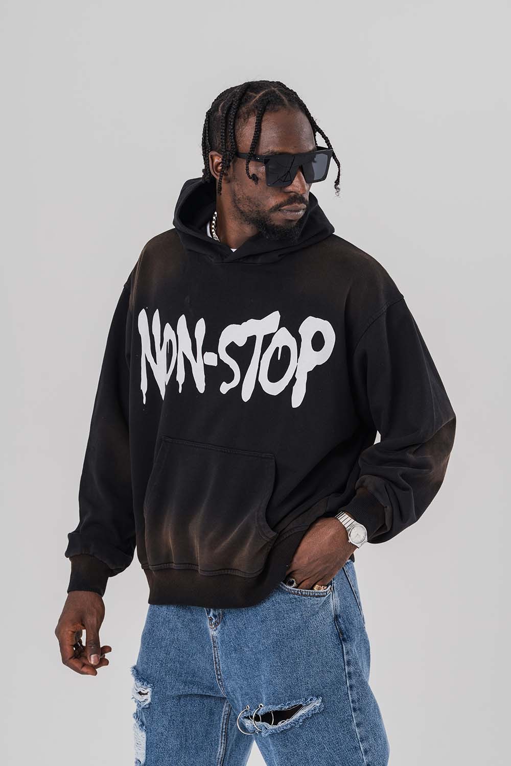 Non-Stop Yıkamalı Kapüşonlu Sweatshirt