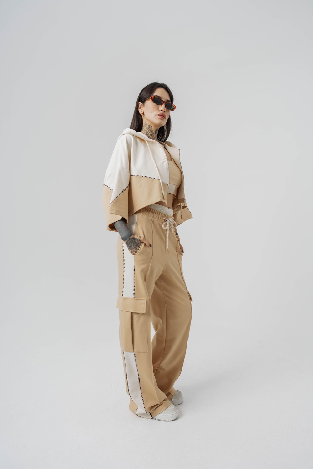 Seam Patched Baggy Kadın Eşofman Alt