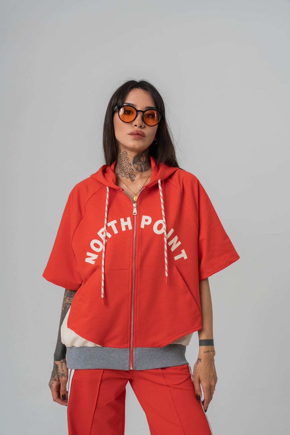 North Point Crop + Kapüşonlu Kadın T-shirt 2' li Set