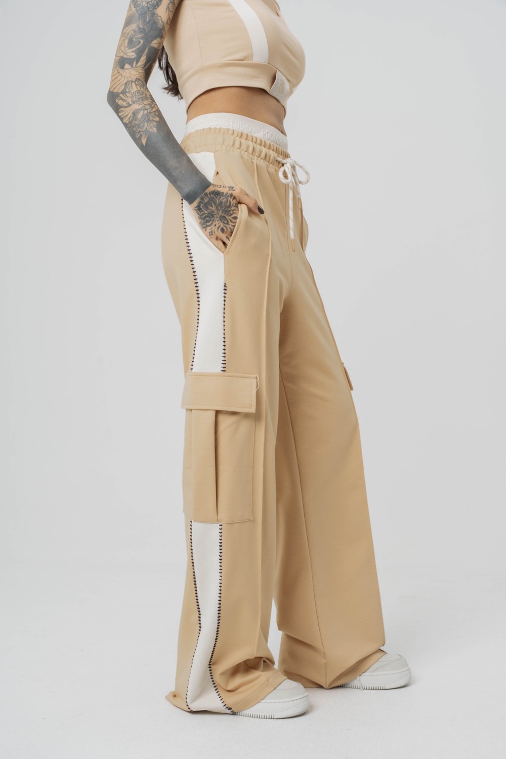 Seam Patched Baggy Kadın Eşofman Alt