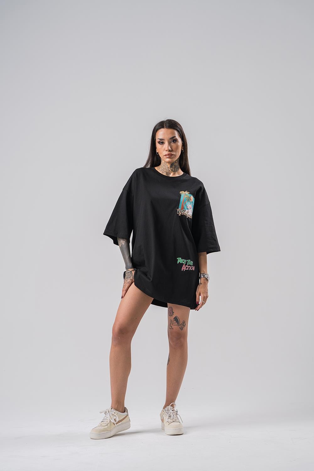 Memories  Bisiklet Yaka Oversize T-shirt