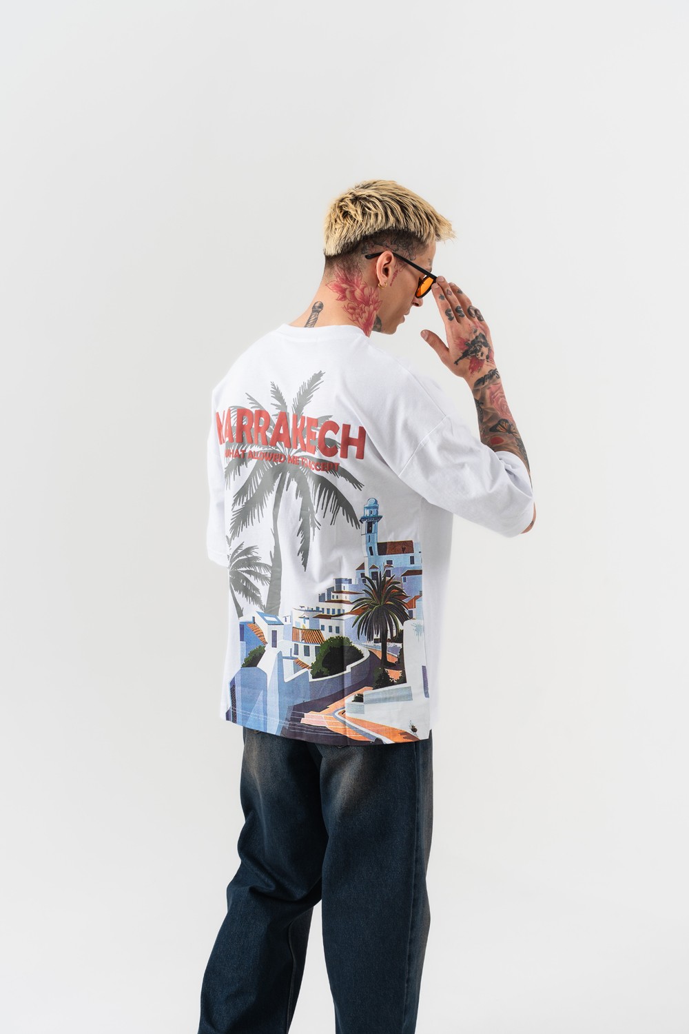 Marrakech Sırt Baskılı Oversize T-shirt
