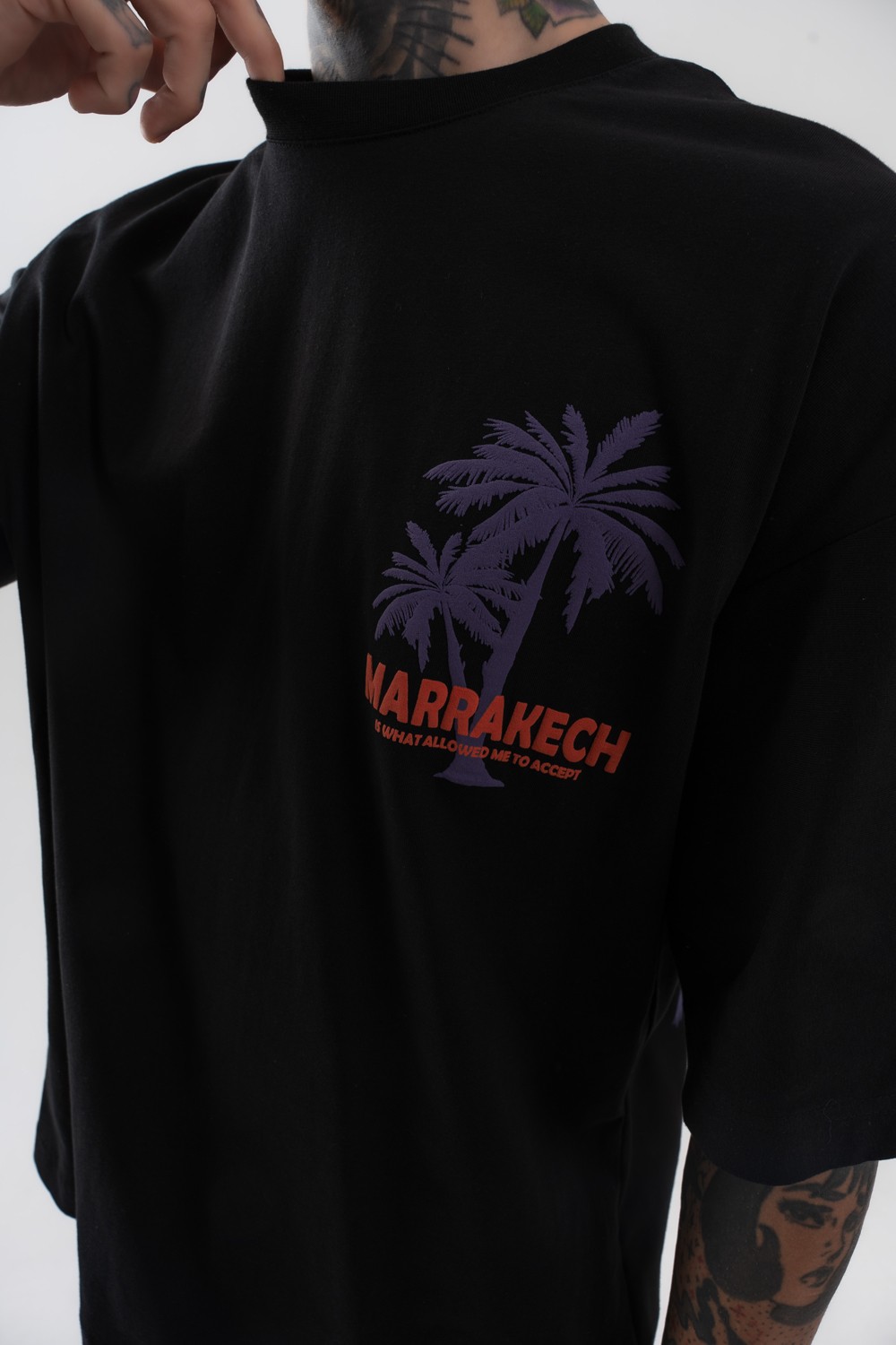 Marrakech Sırt Baskılı Oversize T-shirt