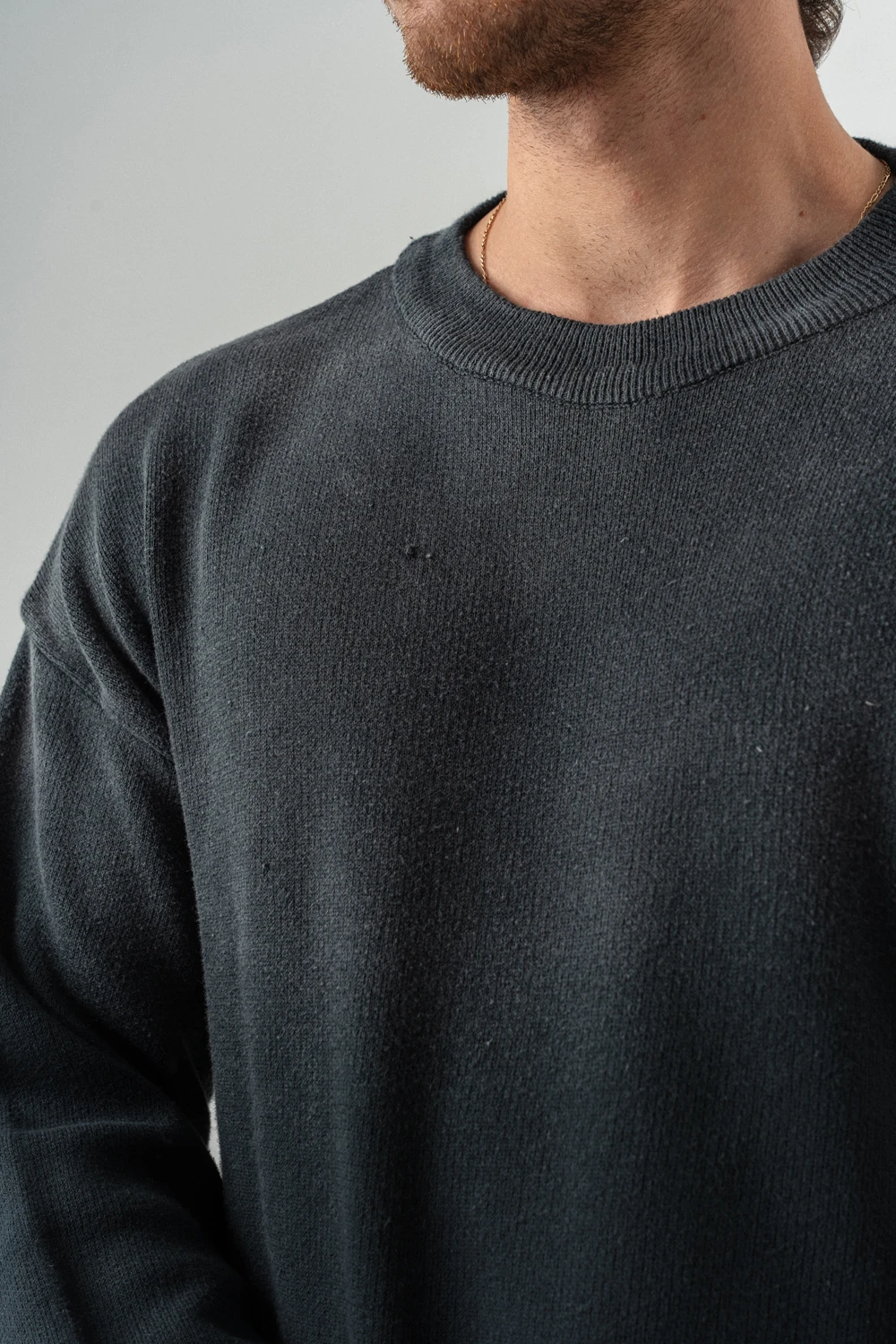 Grimshade Eskitme Detaylı Bisiklet Yaka Triko Kazak