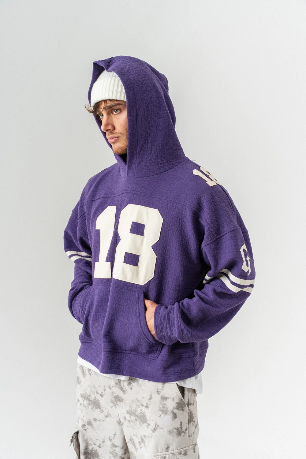 Guard 18 Patch Nakışlı Kapüşonlu Sweatshirt