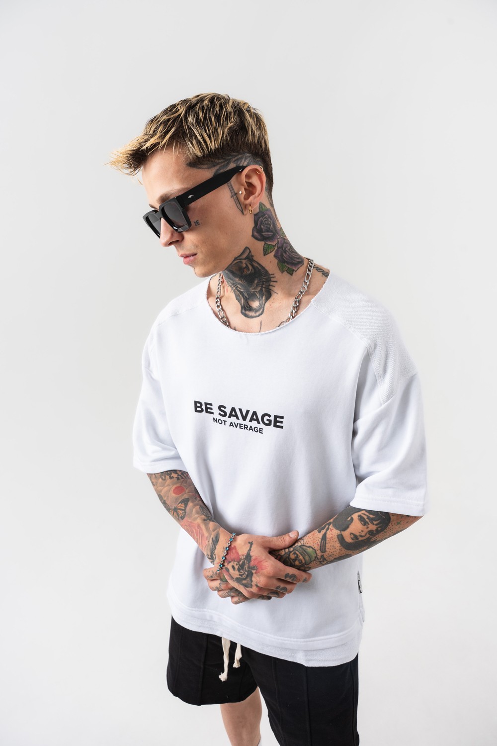 Be Savage Oversize T-shirt - Beyaz