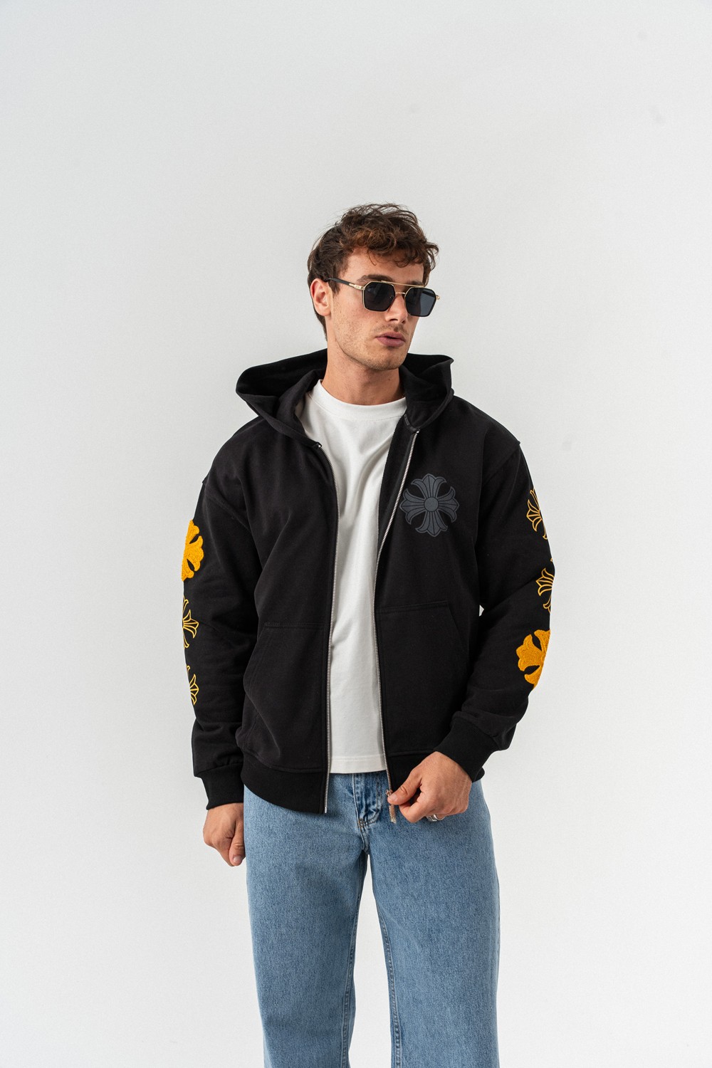 Streetcode Nakış Detay Fermuarlı Sweatshirt Hoodie