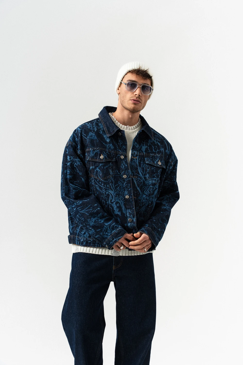 Angel Double Cep Detaylı Jean Ceket