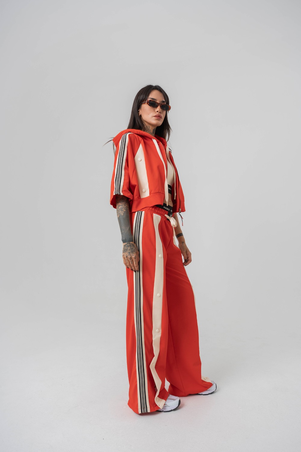 Urban Stripe Şerit ve Trok Detaylı Baggy Kadın Eşofman Alt