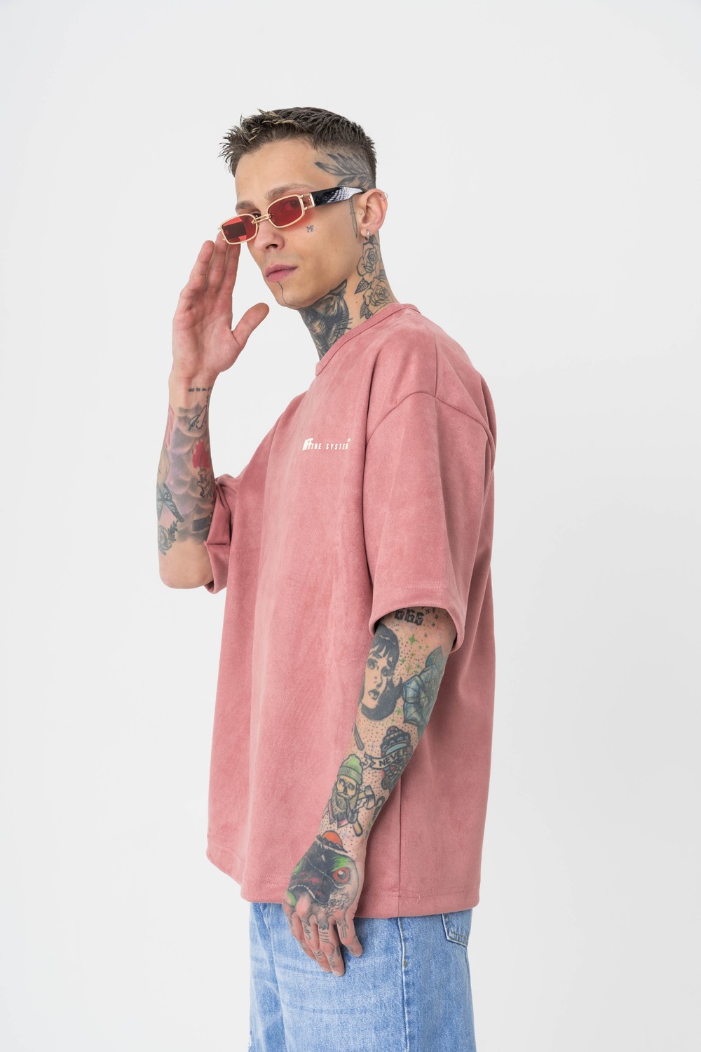 9Village Süet Oversize T-shirt