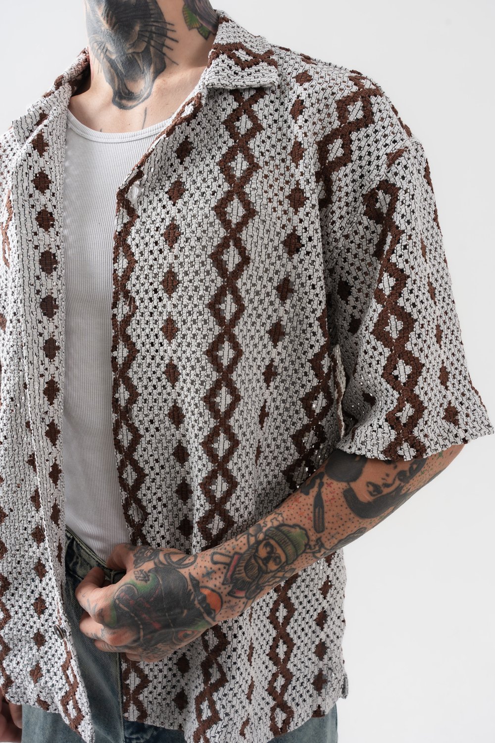 Rawcut Knit Triko Gömlek