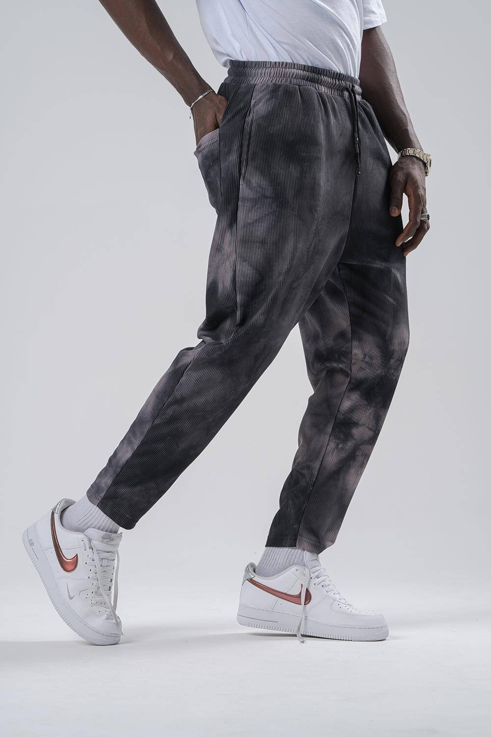 Batik  Fitilli ve Bel Lastikli Havuç Kesim Pantolon