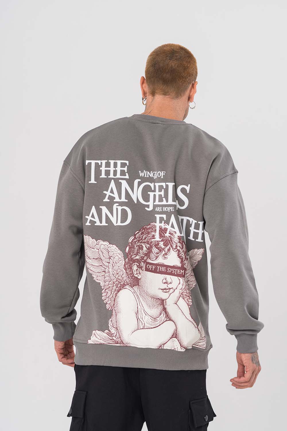 Angels Bisiklet Yaka Sweatshirt