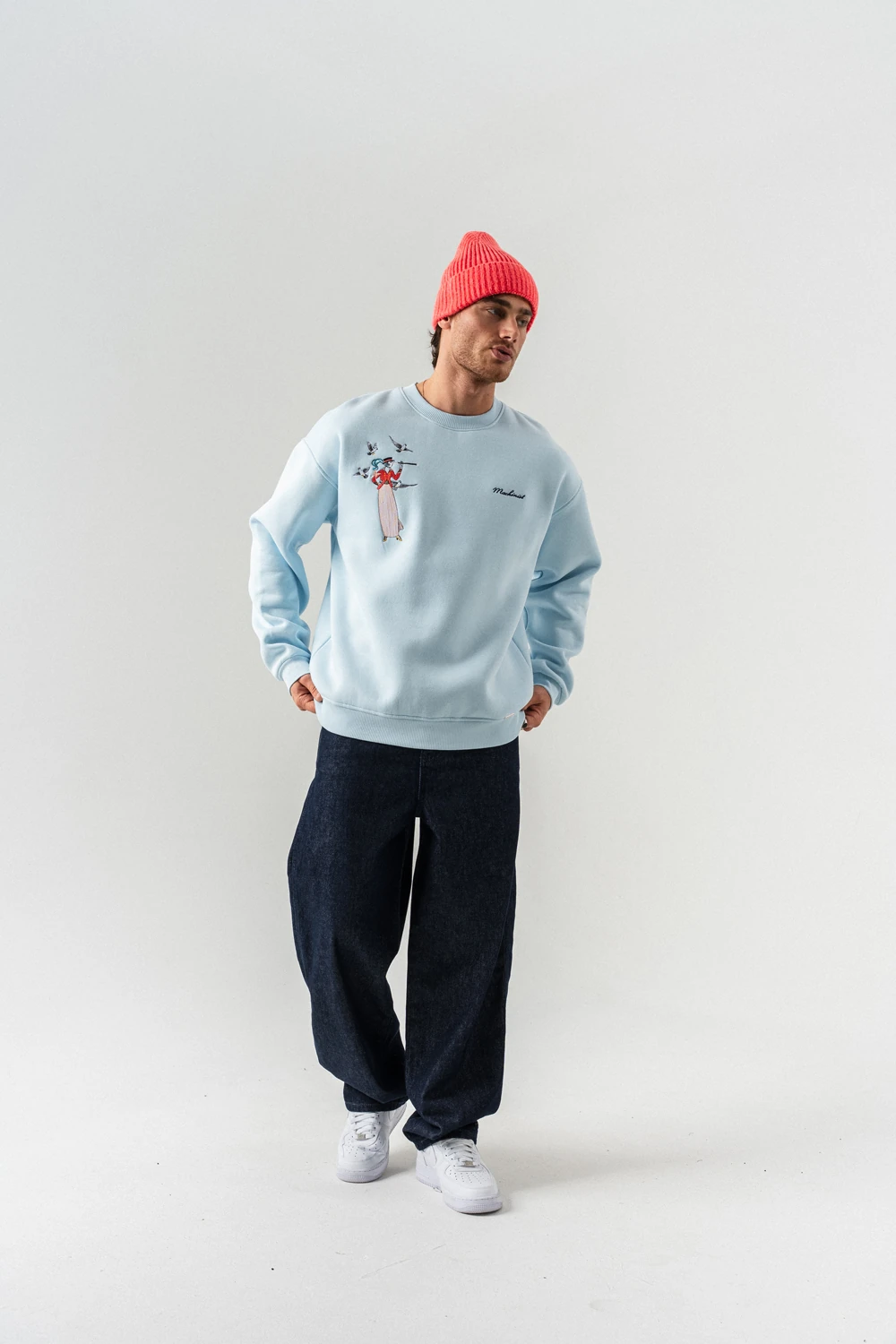 Painter Art Bisiklet Yaka Sweatshirt