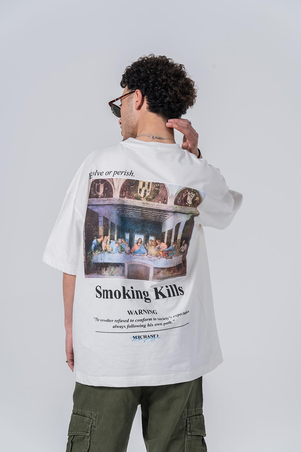 Warning  Bisiklet Yaka Oversize T-shirt