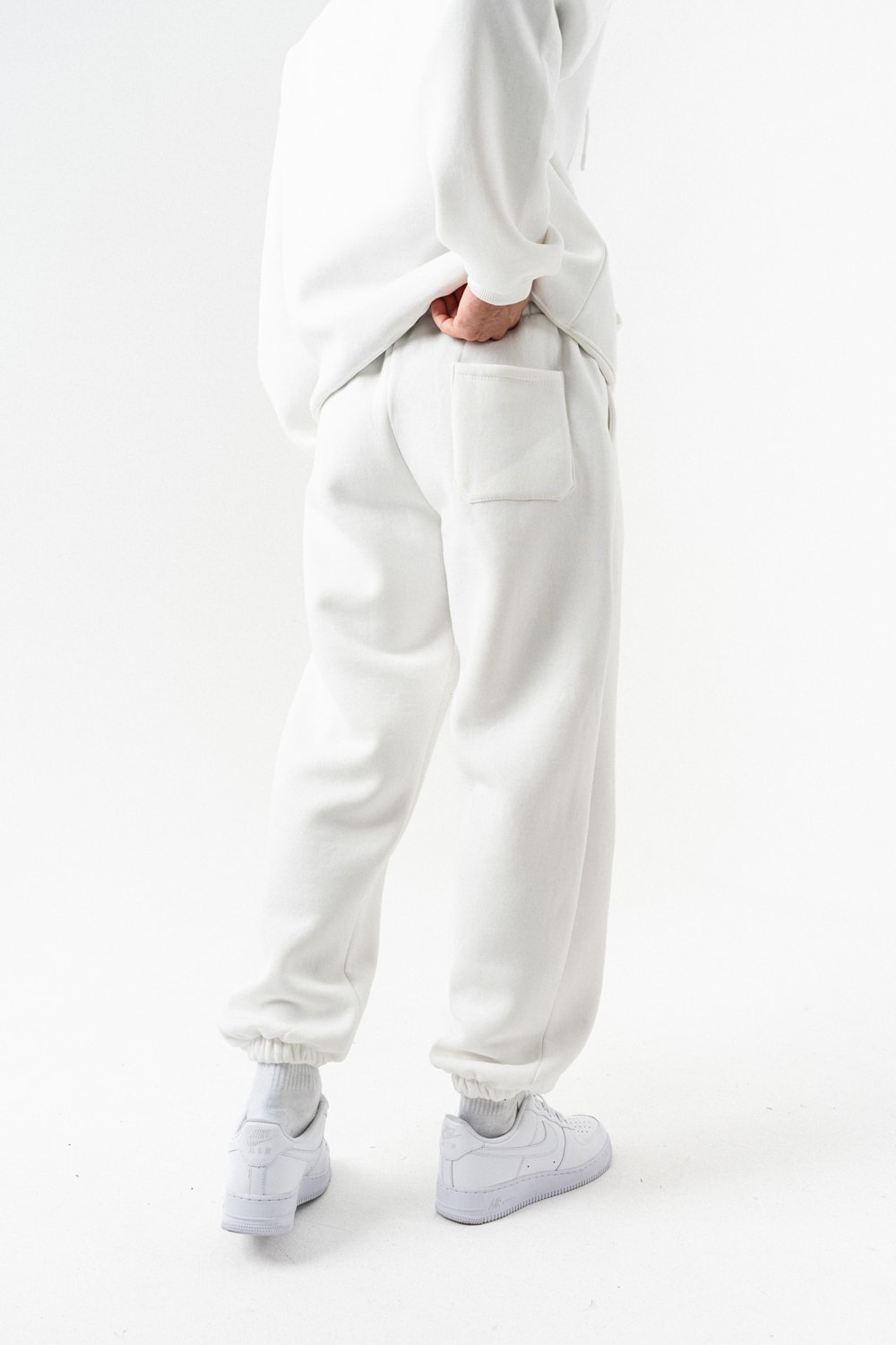 Fynor Fermuarlı Sweatshirt Hoodie ve Jogger Eşofman Takımı - Ekru