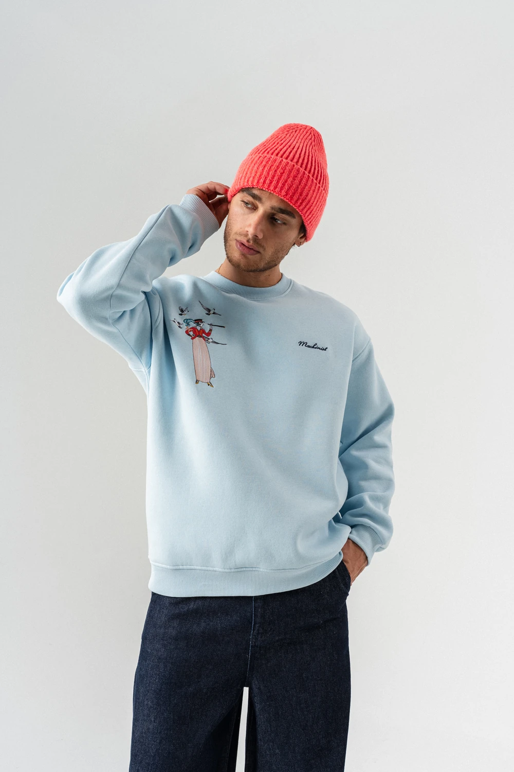 Painter Art Bisiklet Yaka Sweatshirt