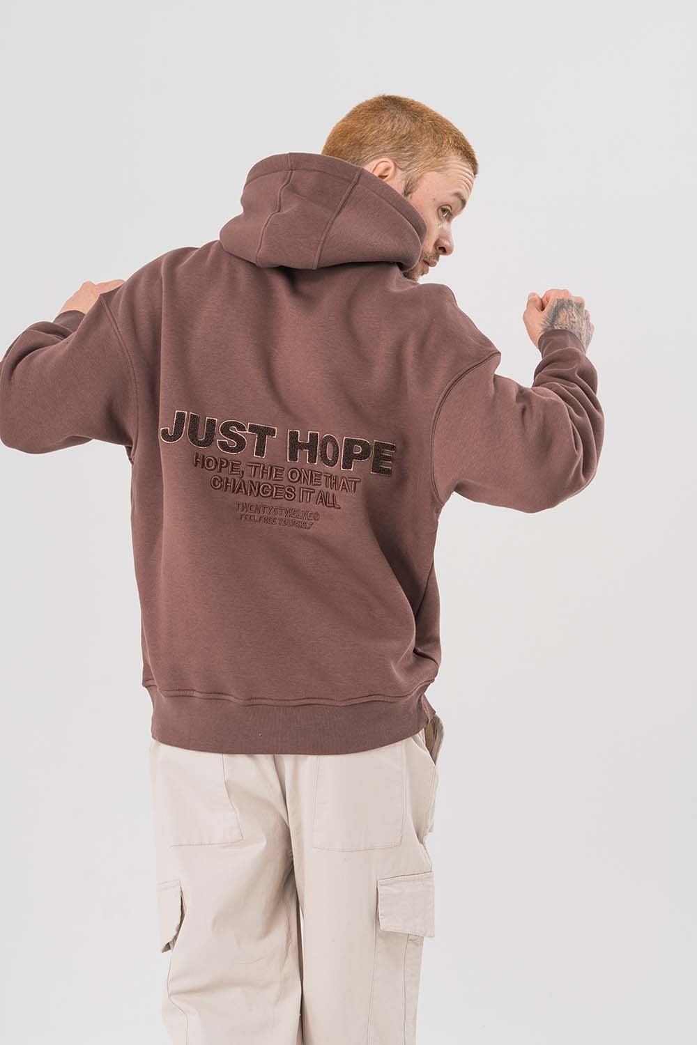 Just Hope Nakış Detaylı Kapüşonlu Sweatshirt