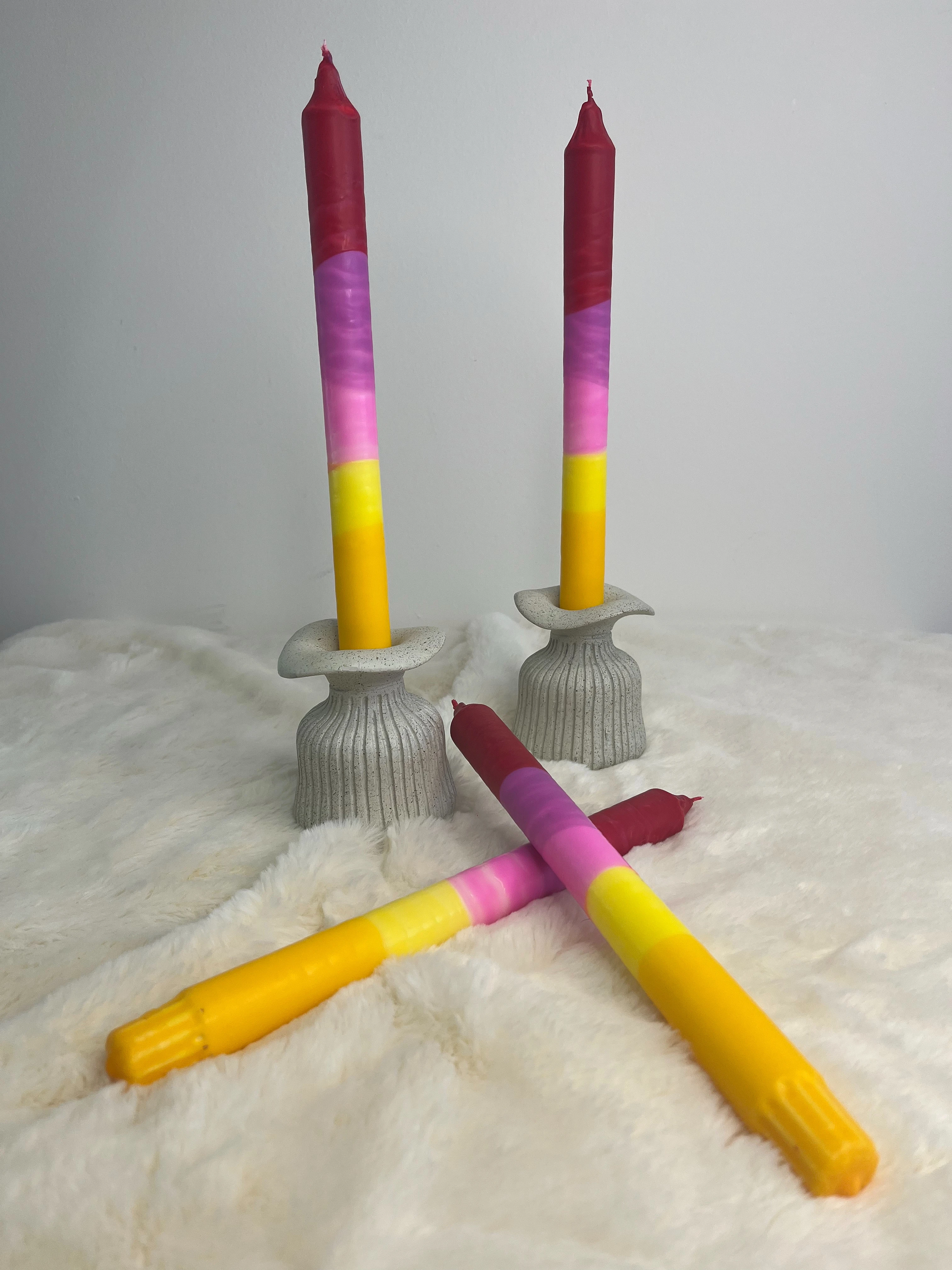 Renkli Şamdan Mum No 4