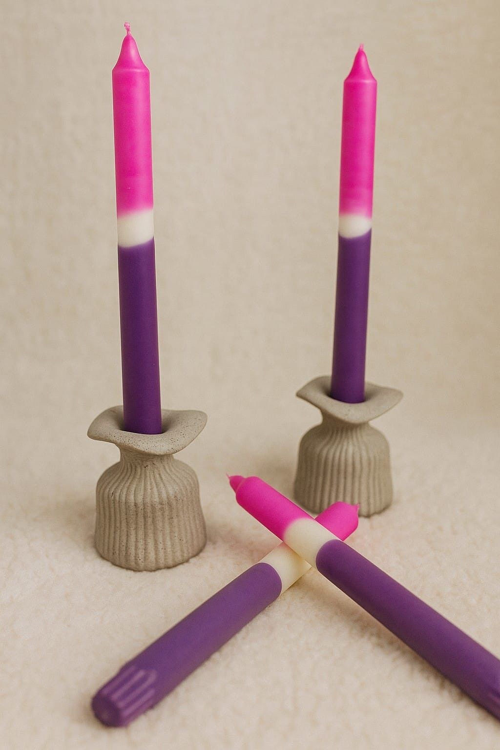 Renkli Şamdan Mum No2