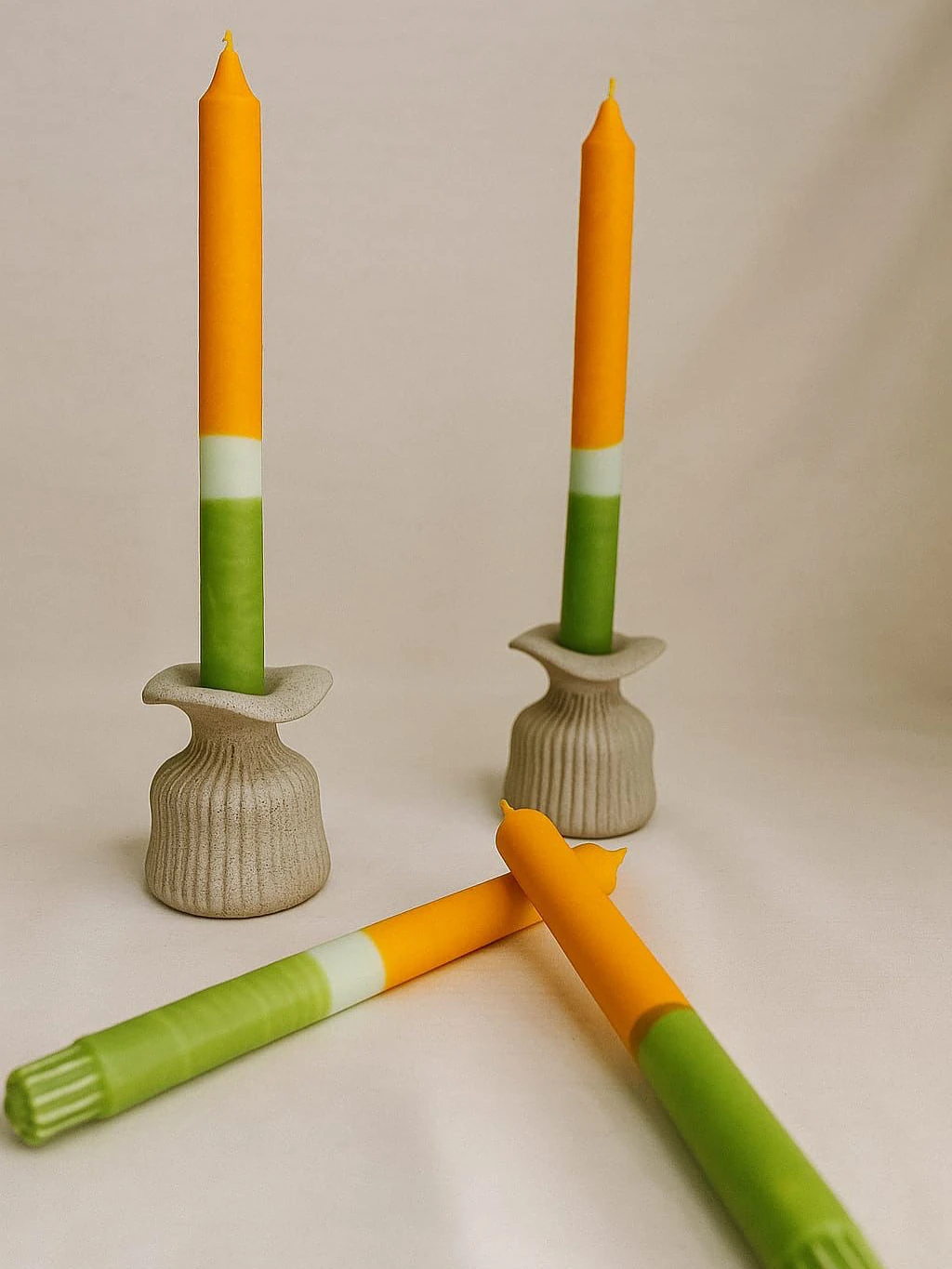 Renkli Şamdan Mum No1