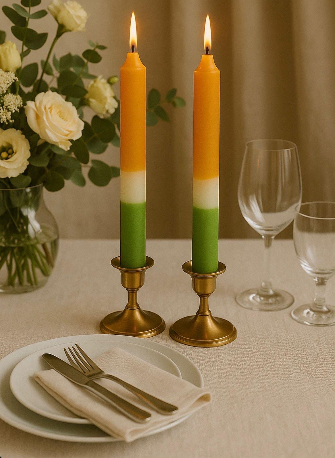 Renkli Şamdan Mum No1