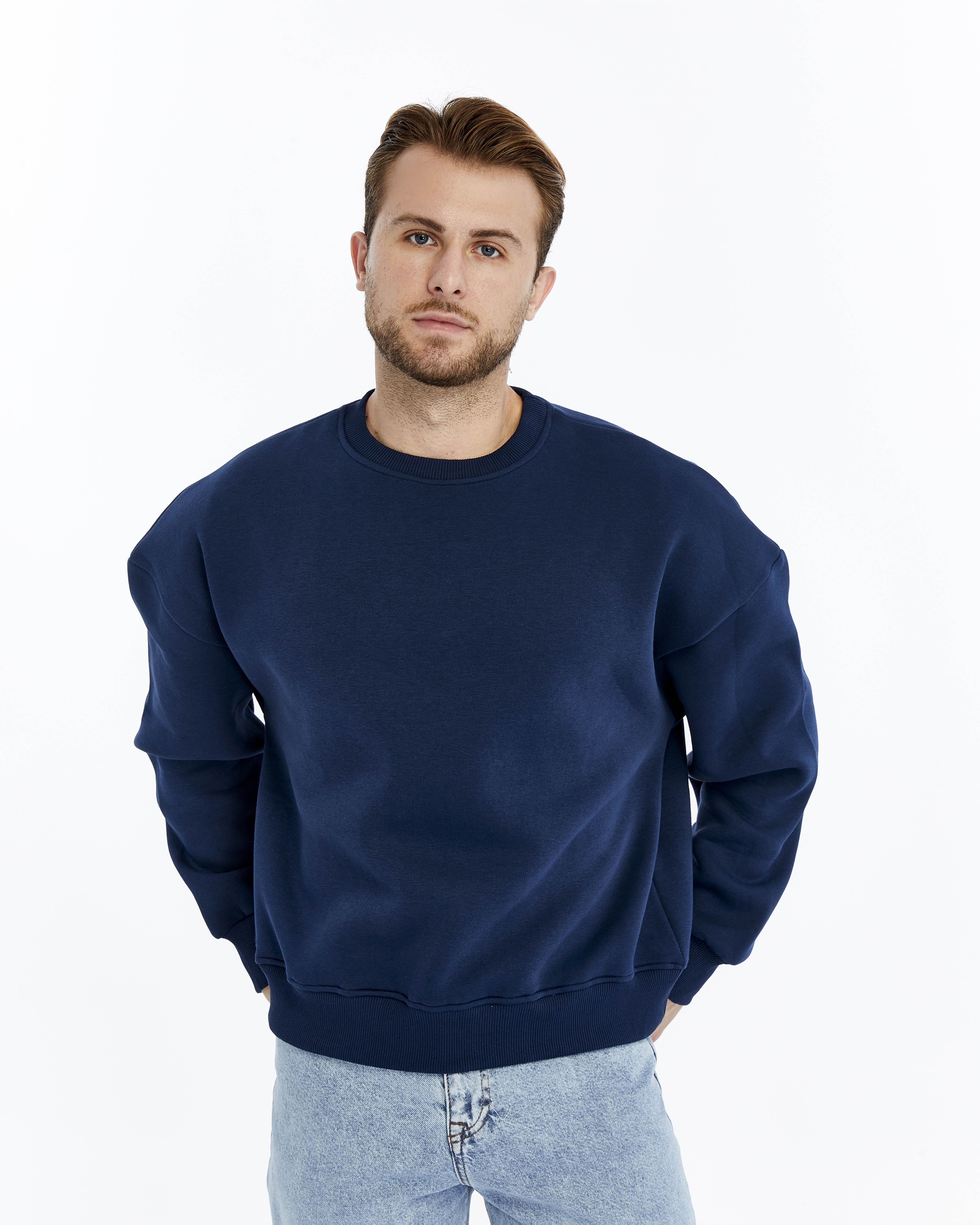 LACİVERT COZY BASIC OVERSIZE SWEAT