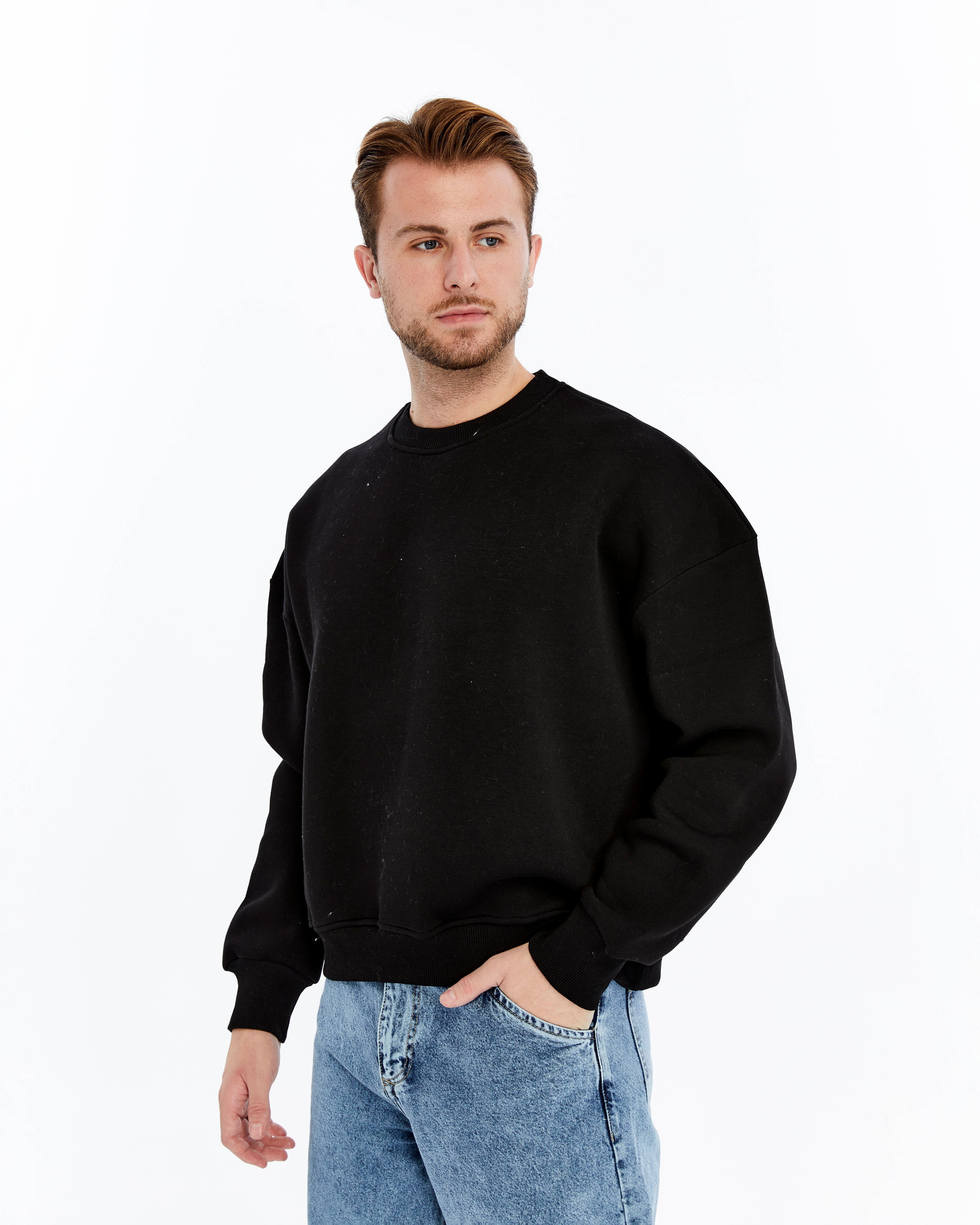 SİYAH COZY BASIC OVERSIZE SWEAT