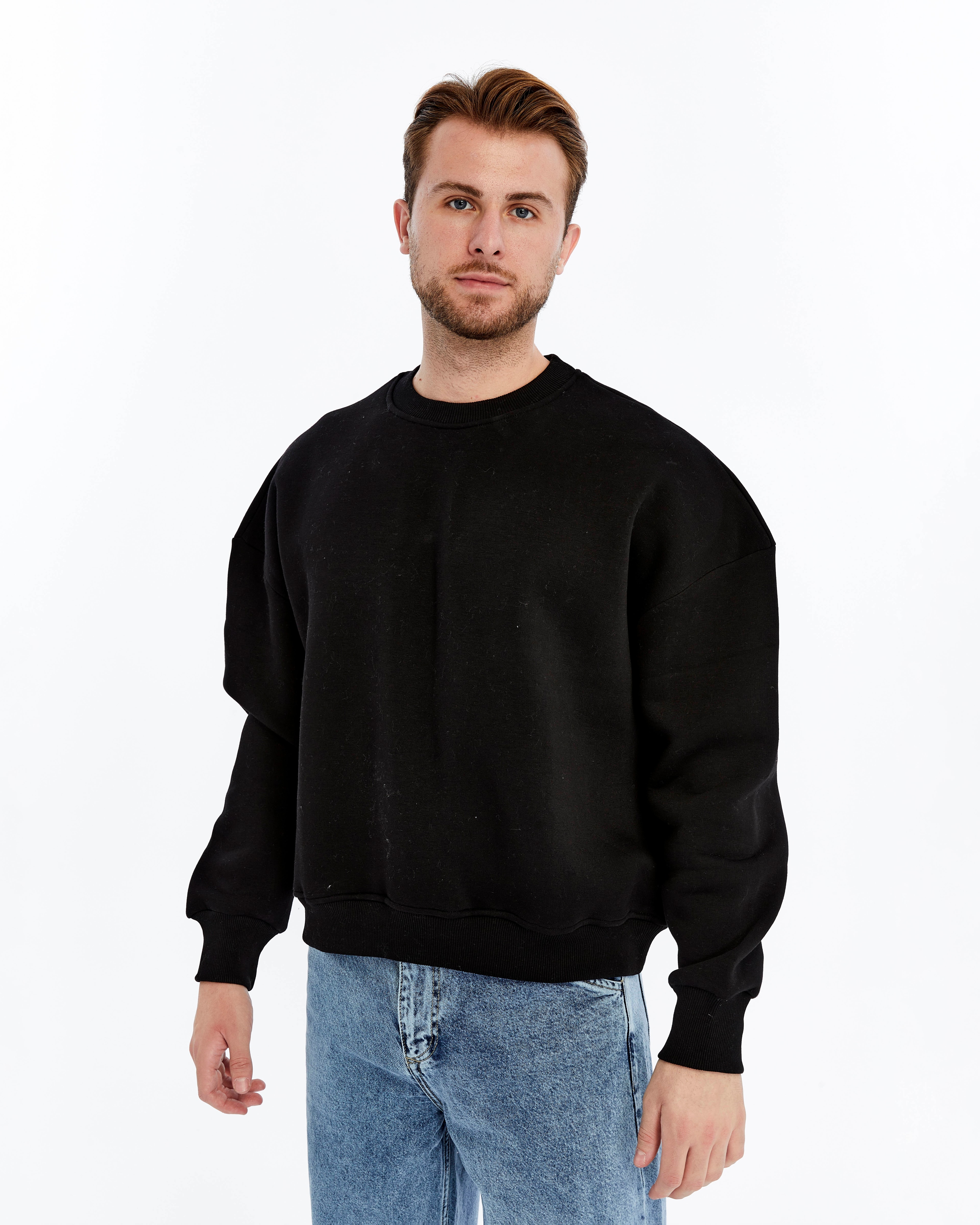 SİYAH COZY BASIC OVERSIZE SWEAT