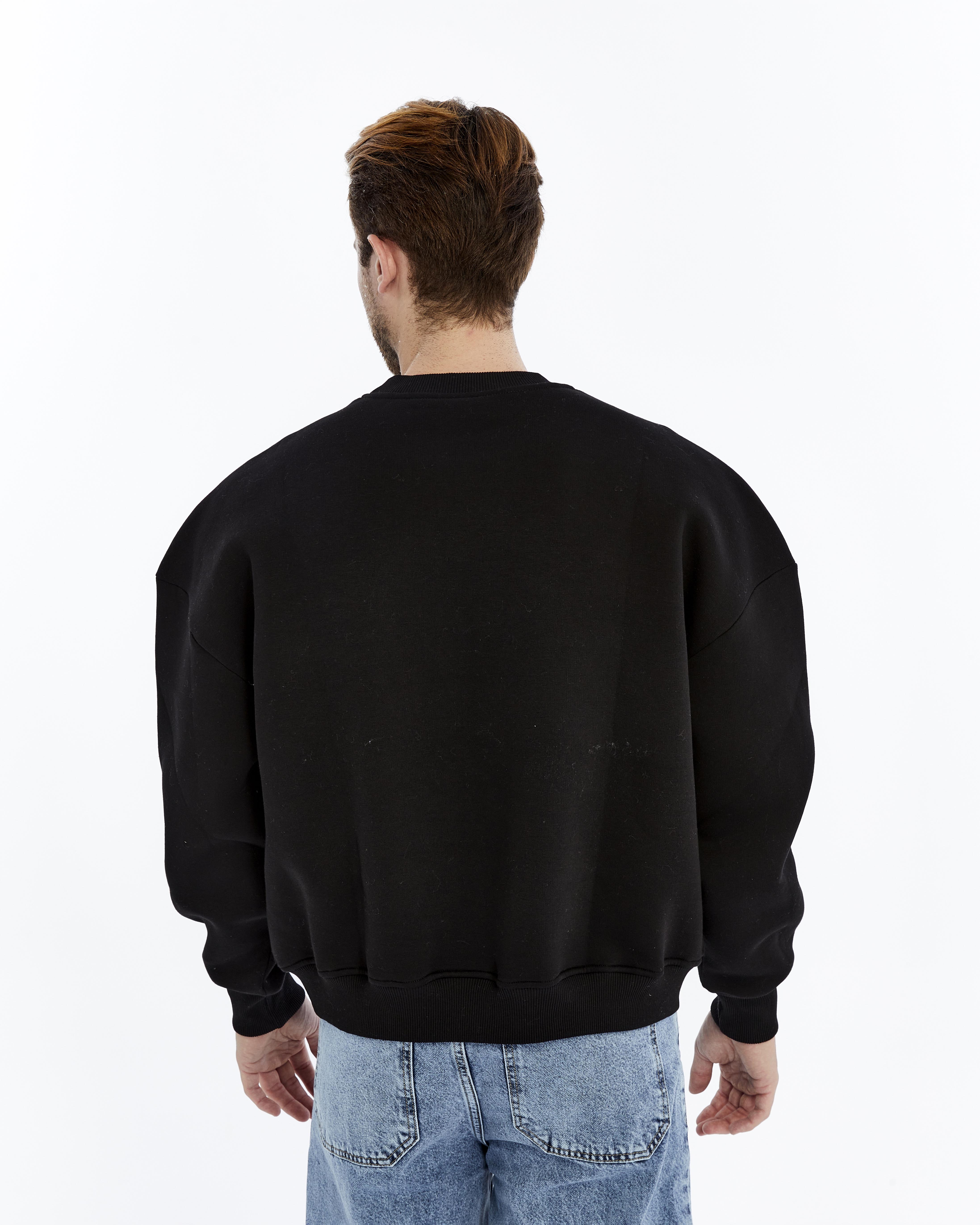 SİYAH COZY BASIC OVERSIZE SWEAT