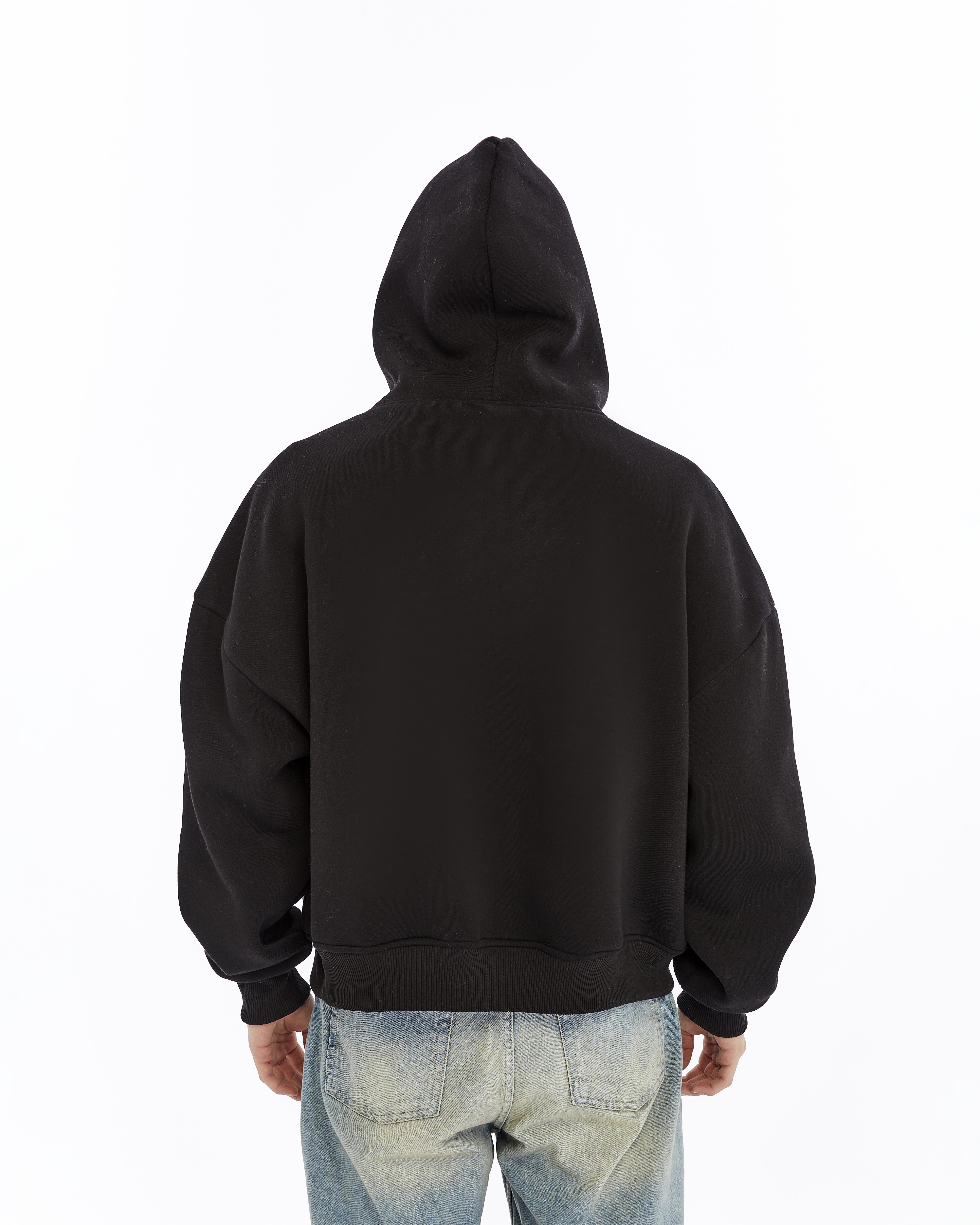 SİYAH FERMUARLI SWEAT CEKET