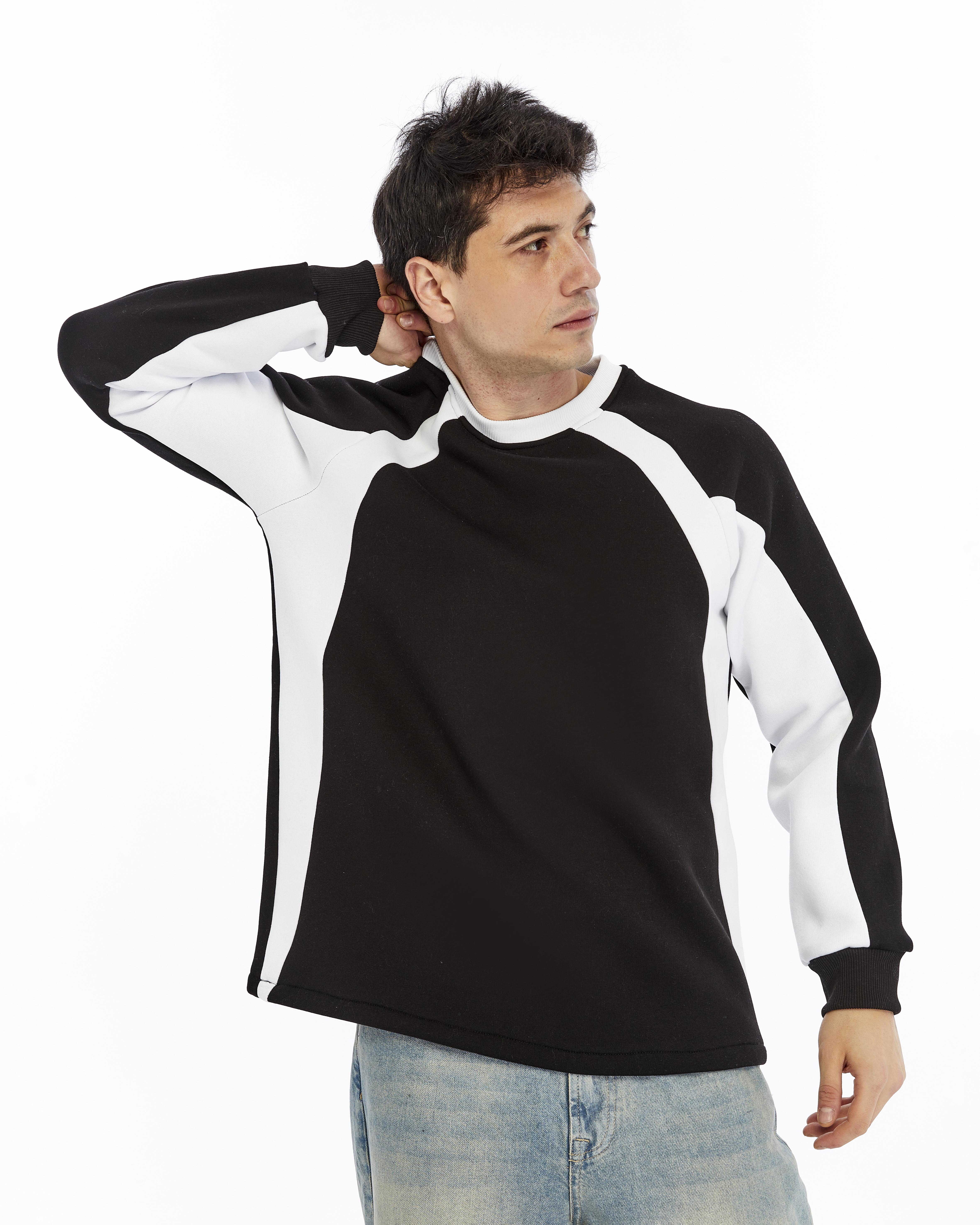 ÖZEL SİYAH BEYAZ KONTRAST SWEAT