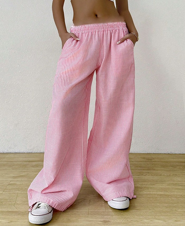 Pembe Çizgili İnce Eşofman