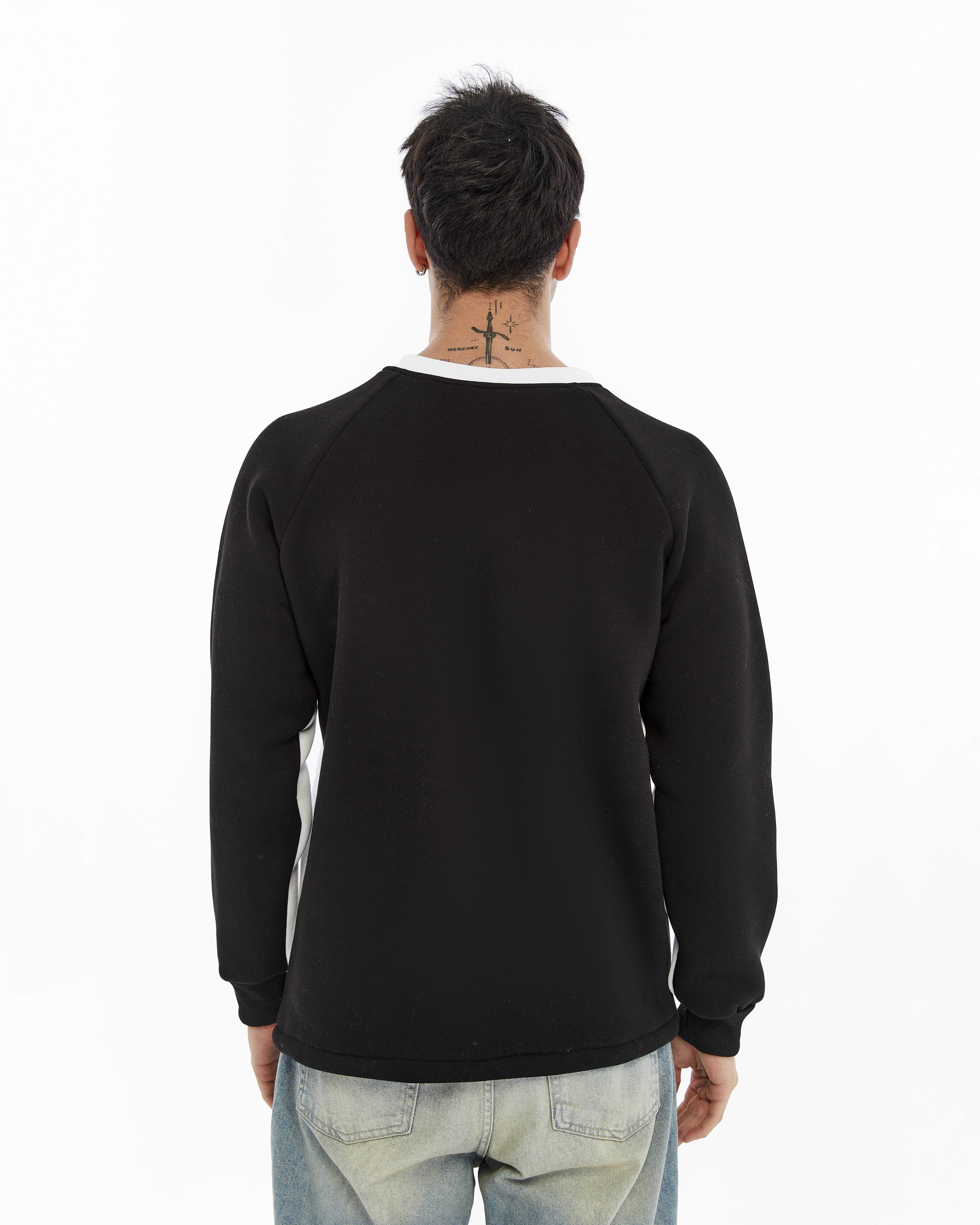 ÖZEL SİYAH BEYAZ KONTRAST SWEAT