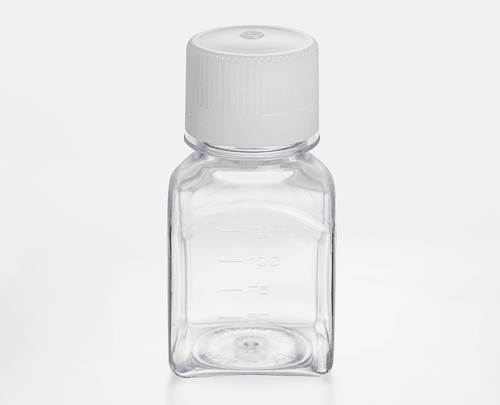 Kare Medya Şişesi (PETG, Steril) (48 ADET) (MEDİA BOTTLE 125 ML)